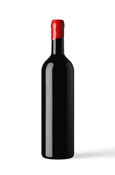 Bottle of red wine stock photo