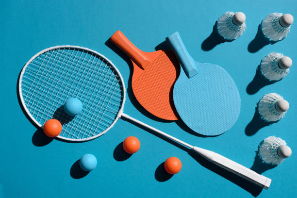 istock ping pong and badminton equipment 858848542