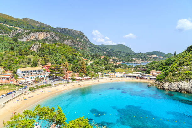 istock Palaiokastritsa, town in Corfu, Greece 858852768