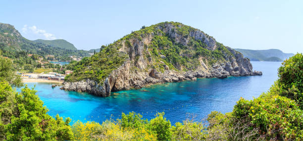 istock Palaiokastritsa, town in Corfu, Greece 858852790