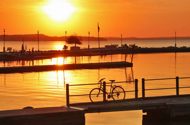 istock Landscape with golden sunset 858853074
