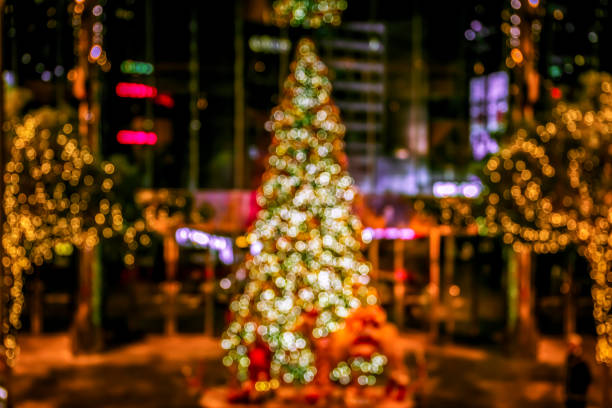 istock Blurred background of Christmas with vintage style 858859154