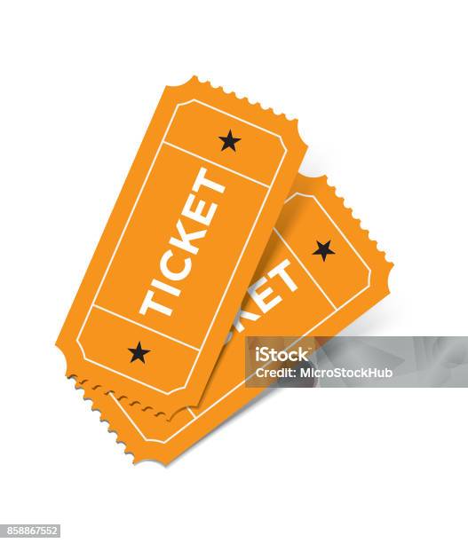 Ticket Set On White Background Stock Illustration - Download Image Now - Ticket, Movie, Coupon