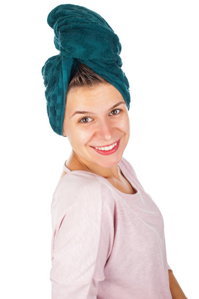 istock Happy woman after shower 858889116