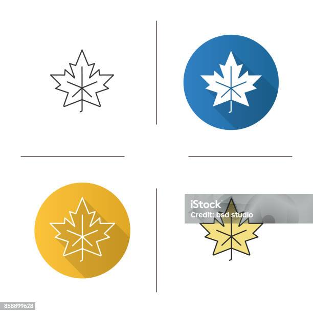 Maple Leaf Icon Stock Illustration - Download Image Now - Maple Leaf, Maple Tree, Canada