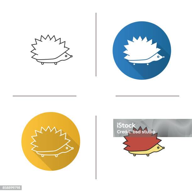 Hedgehog Icon Stock Illustration - Download Image Now - Animal, Color Image, Design