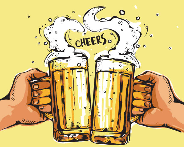 1,070 Cheers Beer Mugs Cartoon Illustrations & Clip Art - iStock