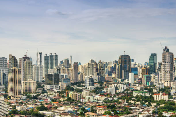 istock Bangkok downtown skyline at sunset 858910824