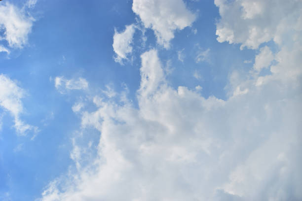 istock Blue sky and white clouds on a beautiful day. 858921324