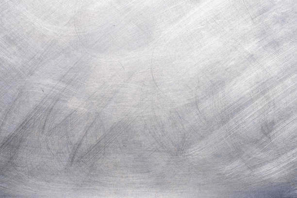 istock Metal silver brush texture background 858927460