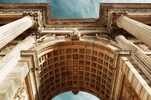 istock Arch of Peace Milan closeup 858928952