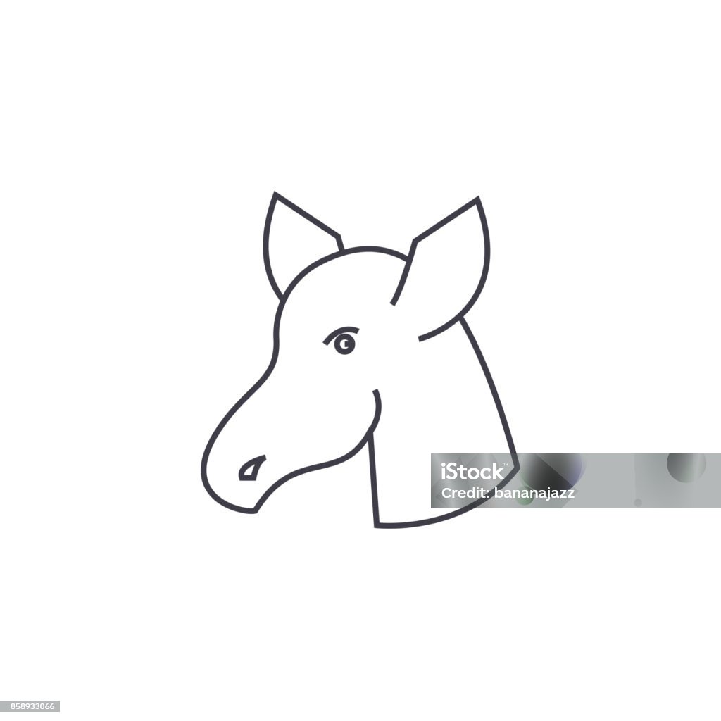 hoss vector line icon, sign, illustration on background, editable strokes hoss vector line icon, sign, illustration on white background, editable strokes Agricultural Activity stock vector