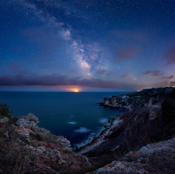 istock Milky Way above the sea 858941248