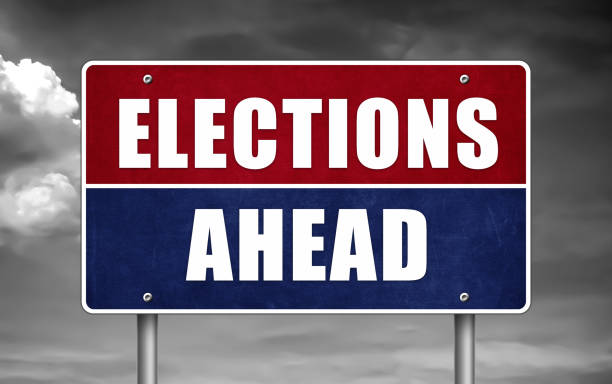 istock Election Ahead - road sign 858941588