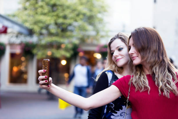 istock Selfie with a friend while out shopping 858945510