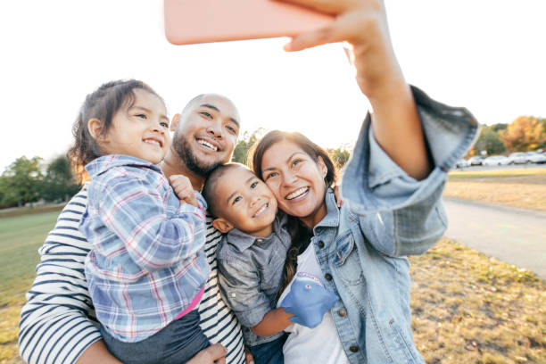 istock Family taking selfie 858952446