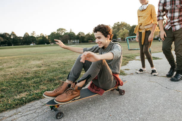 istock Friends having fun after school 858952458