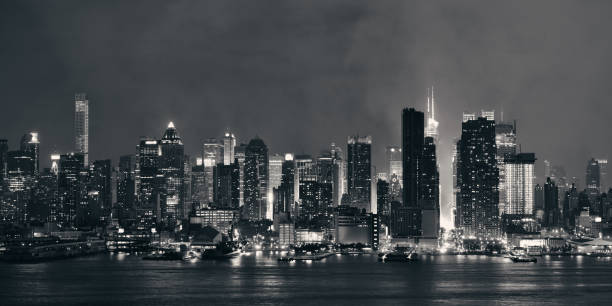 istock Manhattan midtown skyline at night 858954716