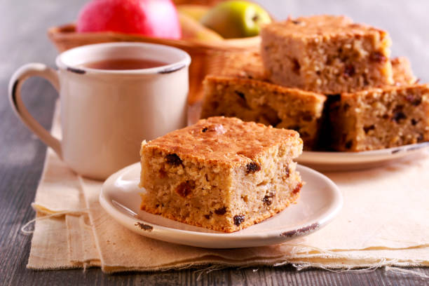 istock Pear and apple cake with raisin 858959144