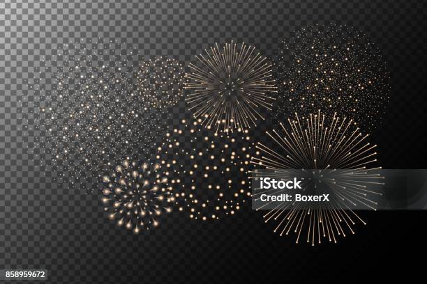 Vetores de Fogos De Artifício Isolados Em Fundo Transparente Conceito Do Dia Da Independência Fundo De Festividades E Feriados Ilustração Vetorial e mais imagens de Fogos de Artifício - Objeto manufaturado