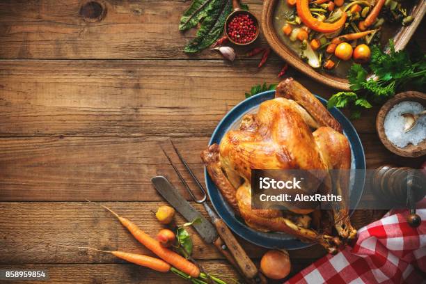 Christmas Or Thanksgiving Turkey Stock Photo - Download Image Now - Thanksgiving - Holiday, Turkey Meat, Turkey - Bird