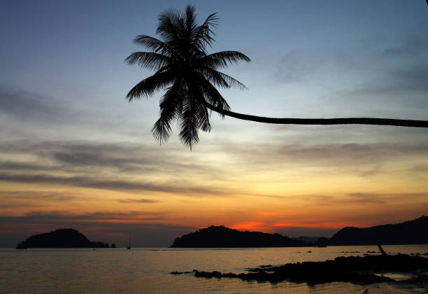 istock Sunset over beach in Thailand 858965946