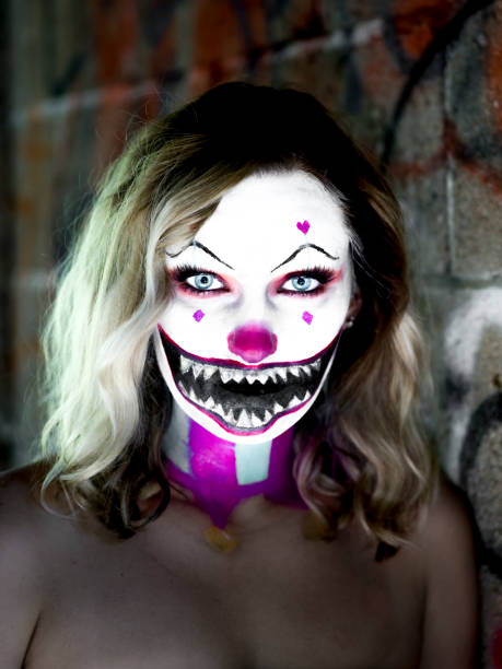 istock Creepy clown face 858979798