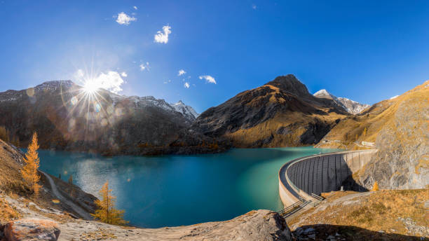 Concrete dam wall of Grossglockner - Margaritze  Stausee