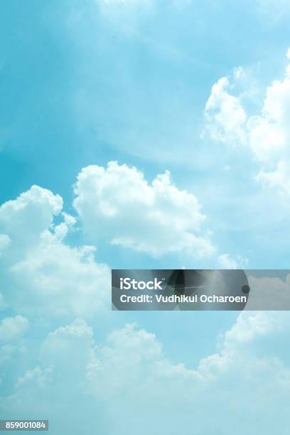 Light Blue Sky For Background Stock Photo - Download Image Now - Sky, Cloud - Sky, Cloudscape