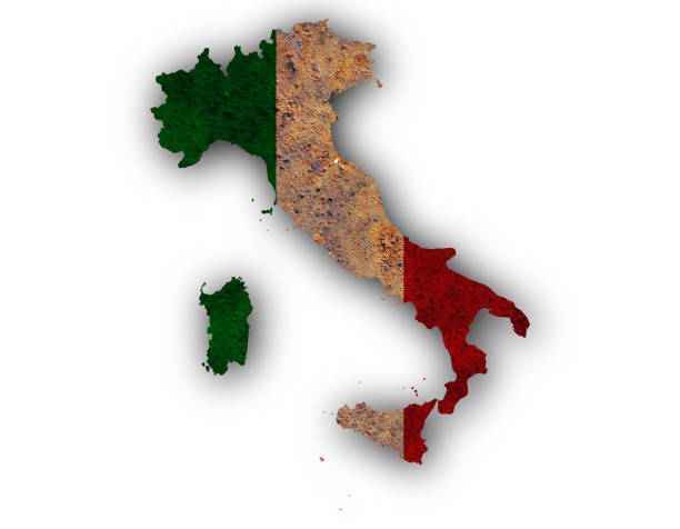 istock Textured map of Itlay in nice colors 859006198