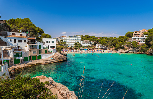 Beautiful bay Cala Santanyi on Mallorca, Mediterranean Sea, Spain.