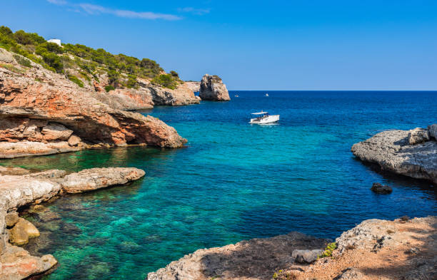 istock Bay with yacht on Majorca island Spain 859010636