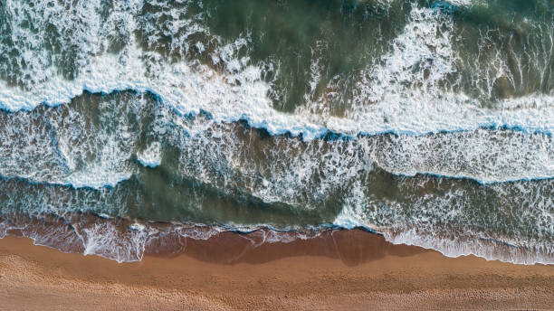istock Aerial photo of empty beach 859017152