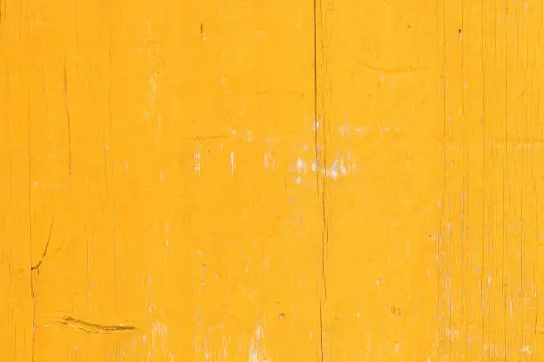 Photo of Yellow wooden background texture