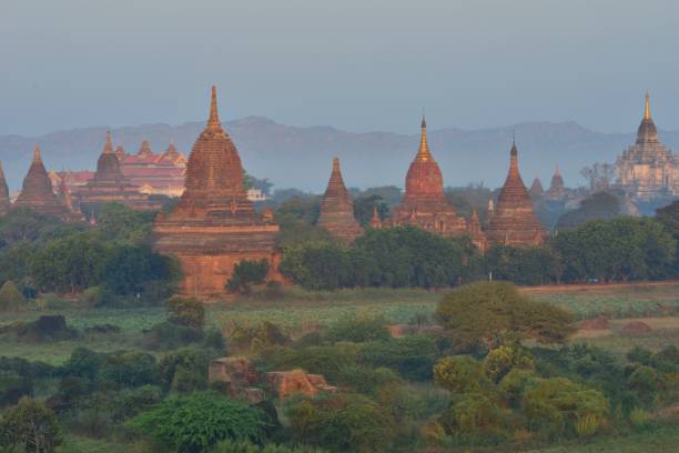 istock Temples and Pagodas of Bagan in Morning Mist, Myanmar 859024726