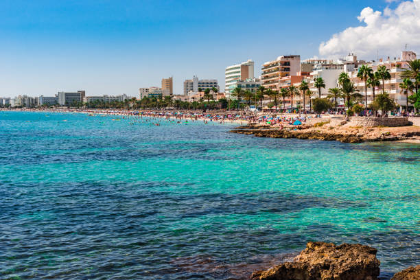 istock Spain Majorca coastline beach resort of Cala Millor 859026314