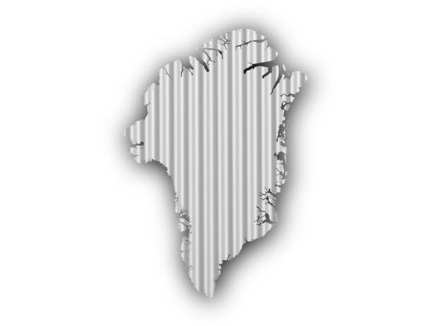 istock Map of Greenland on corrugated iron 859028830
