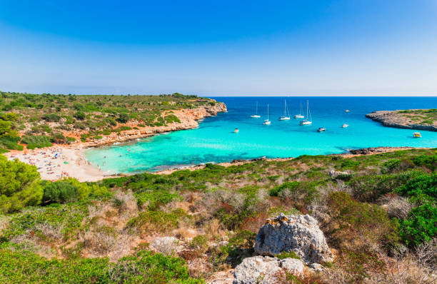 istock Beach Cala Varques, beautiful bay coast on Majorca island, Spain 859032328