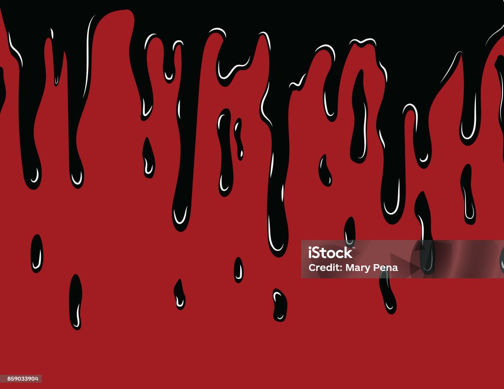 Red Drip Graphics Vector Slim Dripps Red And Black Stock Illustration - Download Image ...