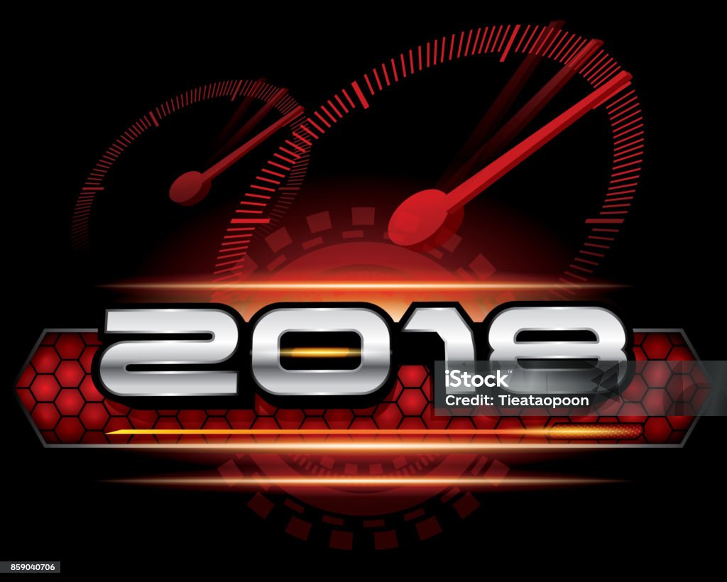 2018 Vector Vector 2018 On Abstract Background Stock Illustration - Download Image ...
