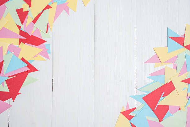istock abstract colorful diagonal shape from stickers note on white wooden for background 859046514