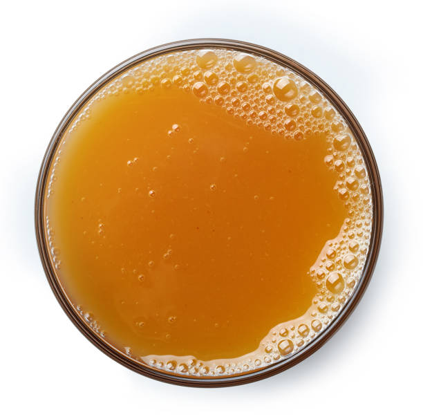 istock Glass of peach juice 859053746