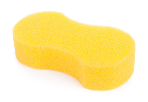 istock Micro sponge for cleaning and washing car isolated on white background 859053808