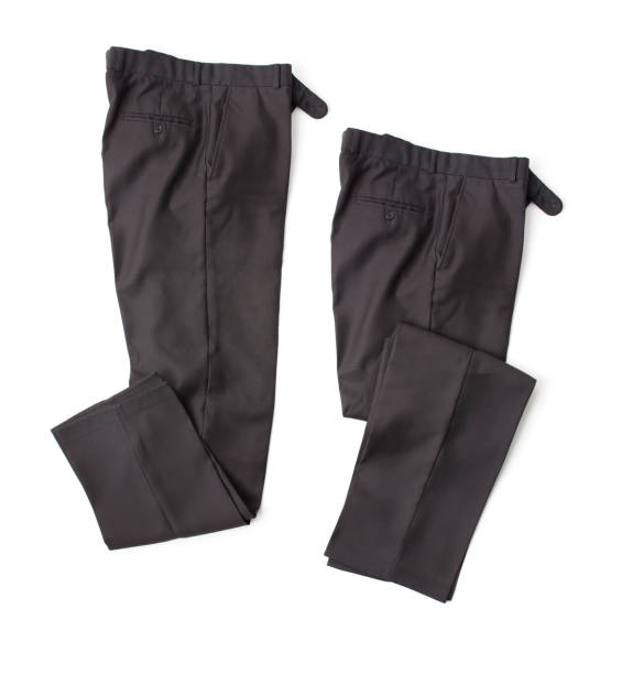 istock A pair of black pants with stripes on white 859057698