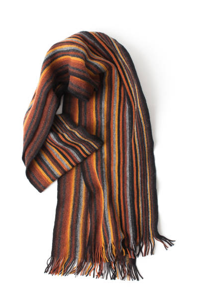 istock Men's scarf striped on a white background 859058022