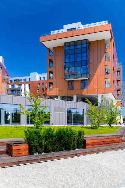 istock New modern orange housing estate with leisure area 859060962
