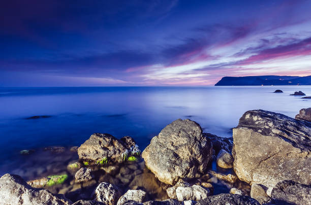 istock Magic Black Sea in the evening light. Location place Crimea, Ukraine, Europe. 859065708