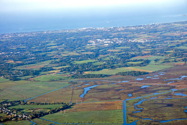 istock Flight on the Atlantic coast, Loire estuary and salt marsh 859077360