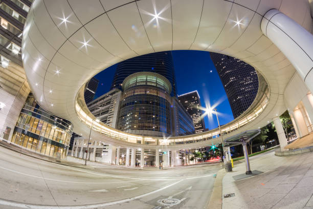 istock Lookup view of Houston Downtown skylines 859083352