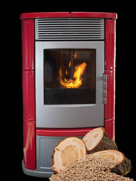 pellet stove heater wood burning stove stock pictures, royalty-free photos & images